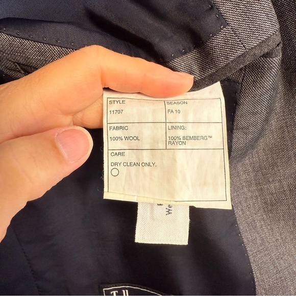 J.Crew Ludlow Tollegno 1900 Dark Gray Italian Wool Suit Jacket Size 40R NWT - Picture 8 of 12